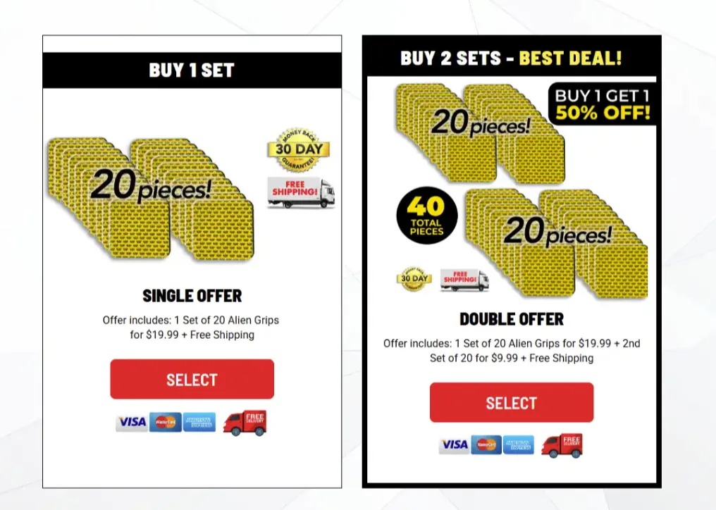 package of Alien Grips